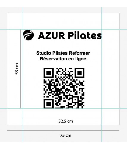 Adhésif AZUR Pilates + sigle